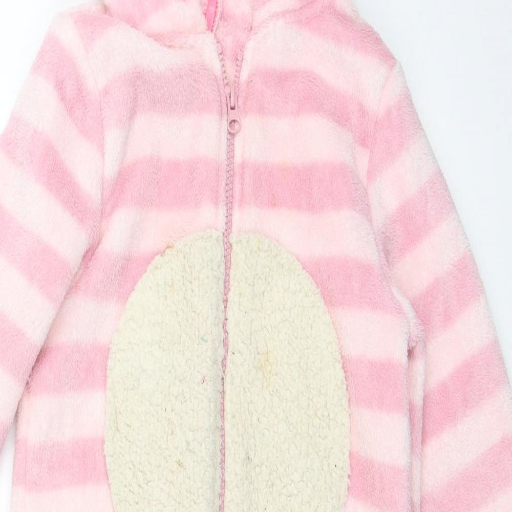 NEXT Girls Pink Striped  Capri One Piece Size 4-5 Years