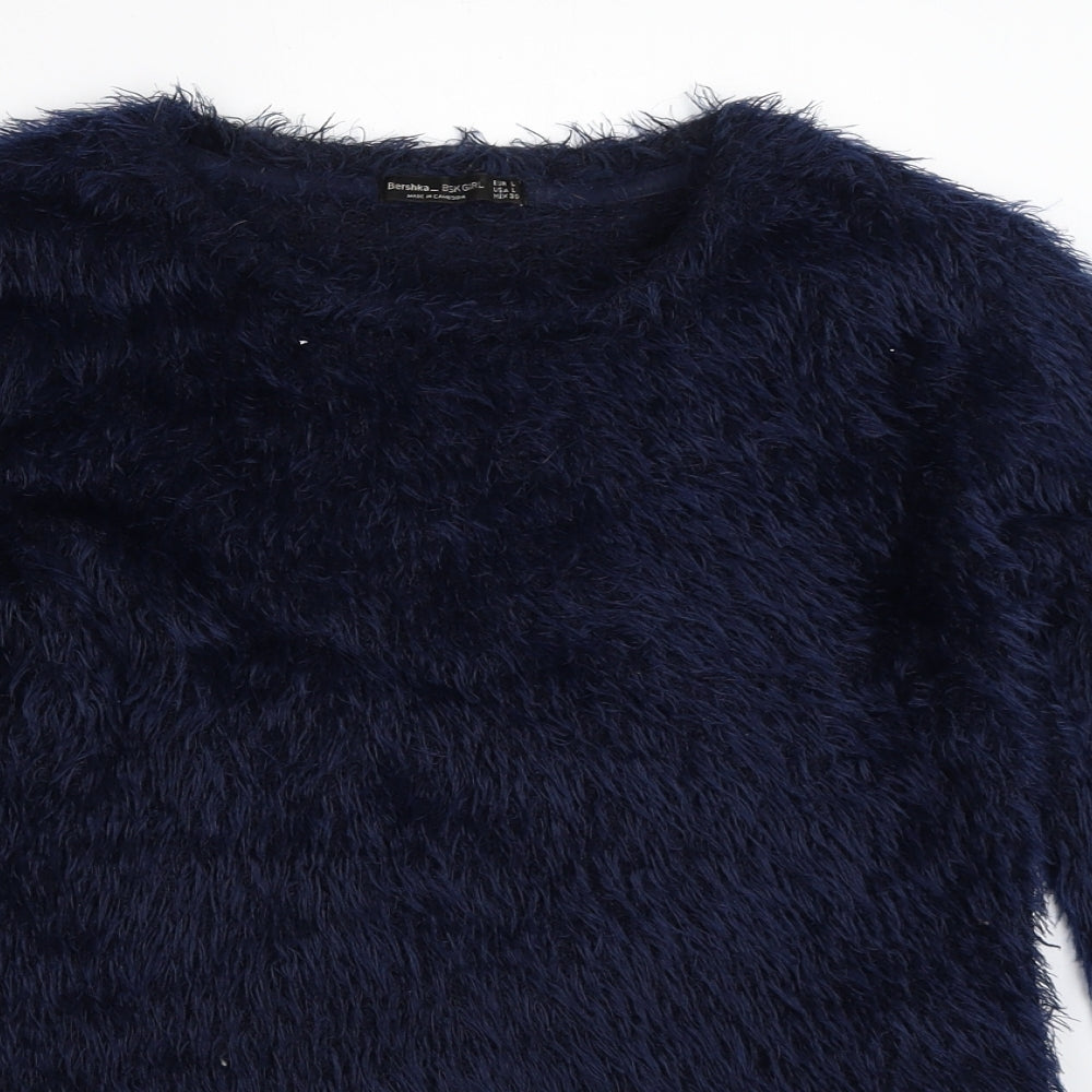 Bershka Womens Blue   Pullover Jumper Size L