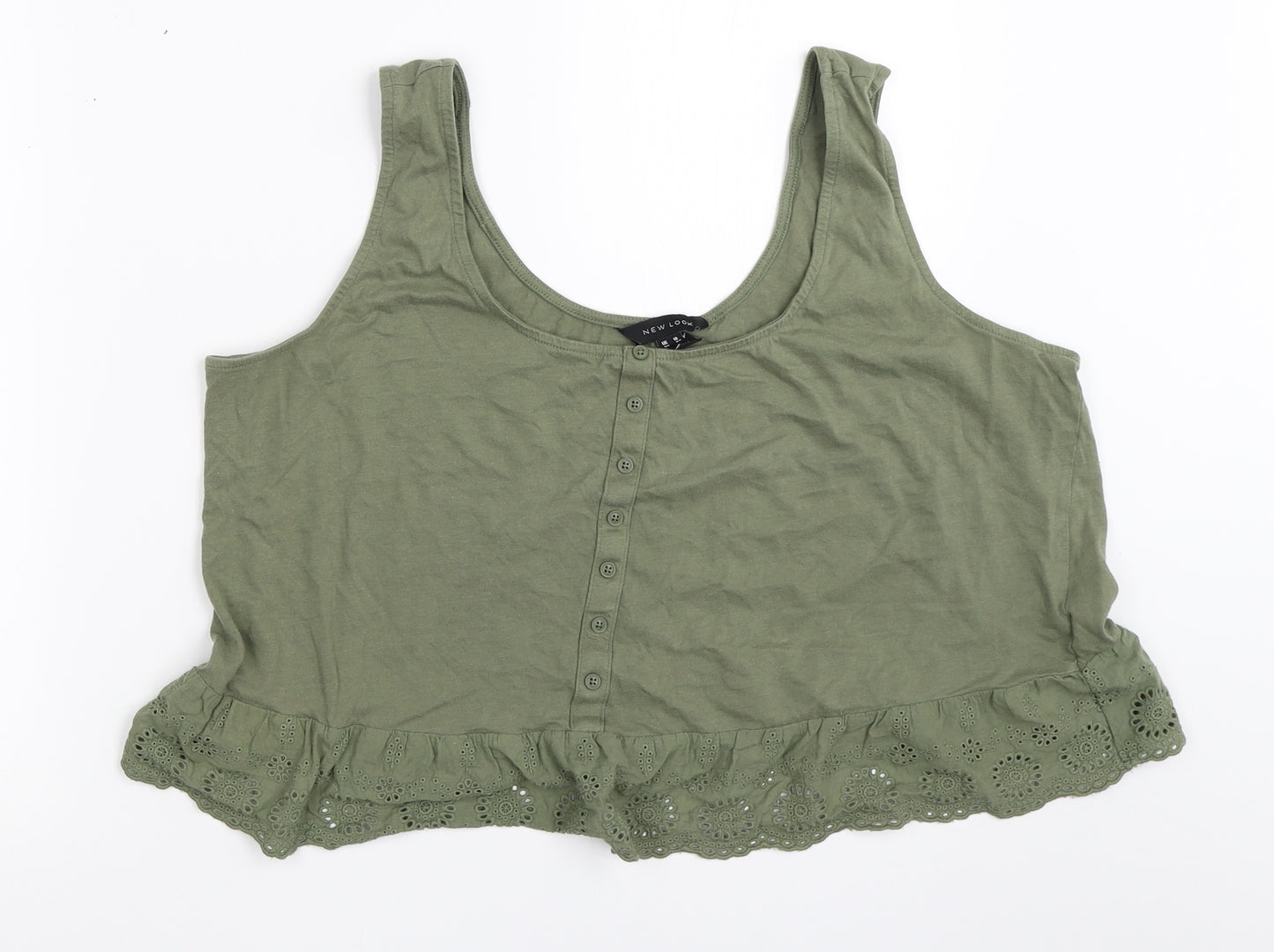 New Look Womens Green   Cropped Tank Size 18