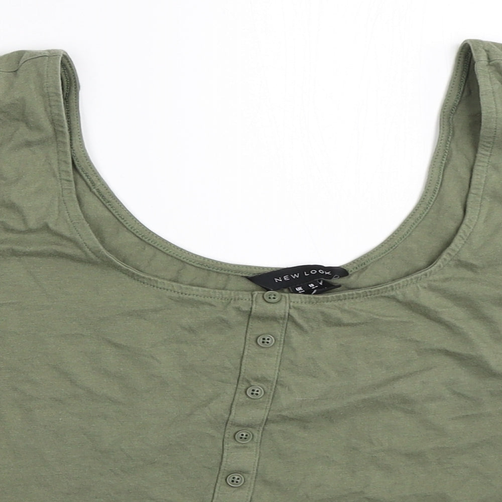 New Look Womens Green   Cropped Tank Size 18