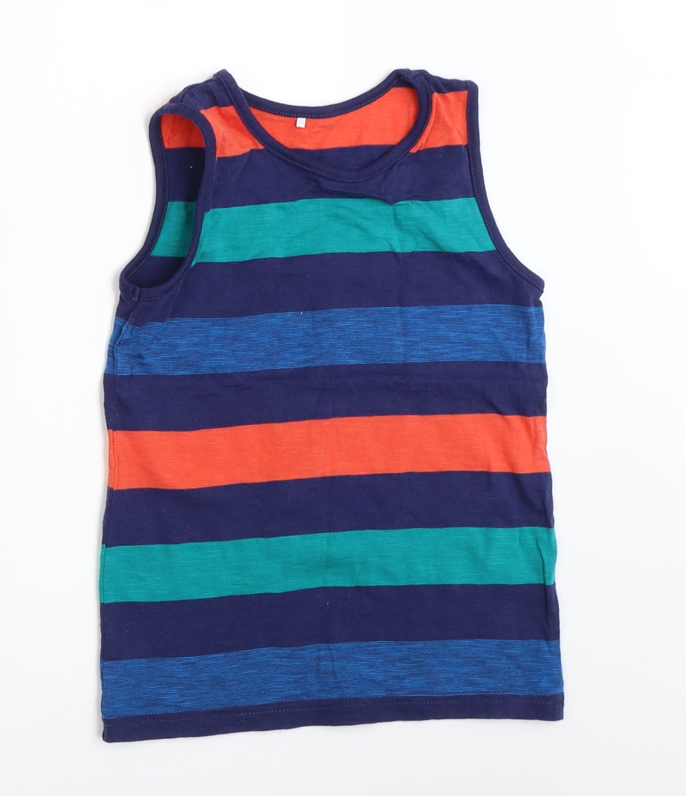 George Boys Blue Striped  Basic Tank Size 4-5 Years