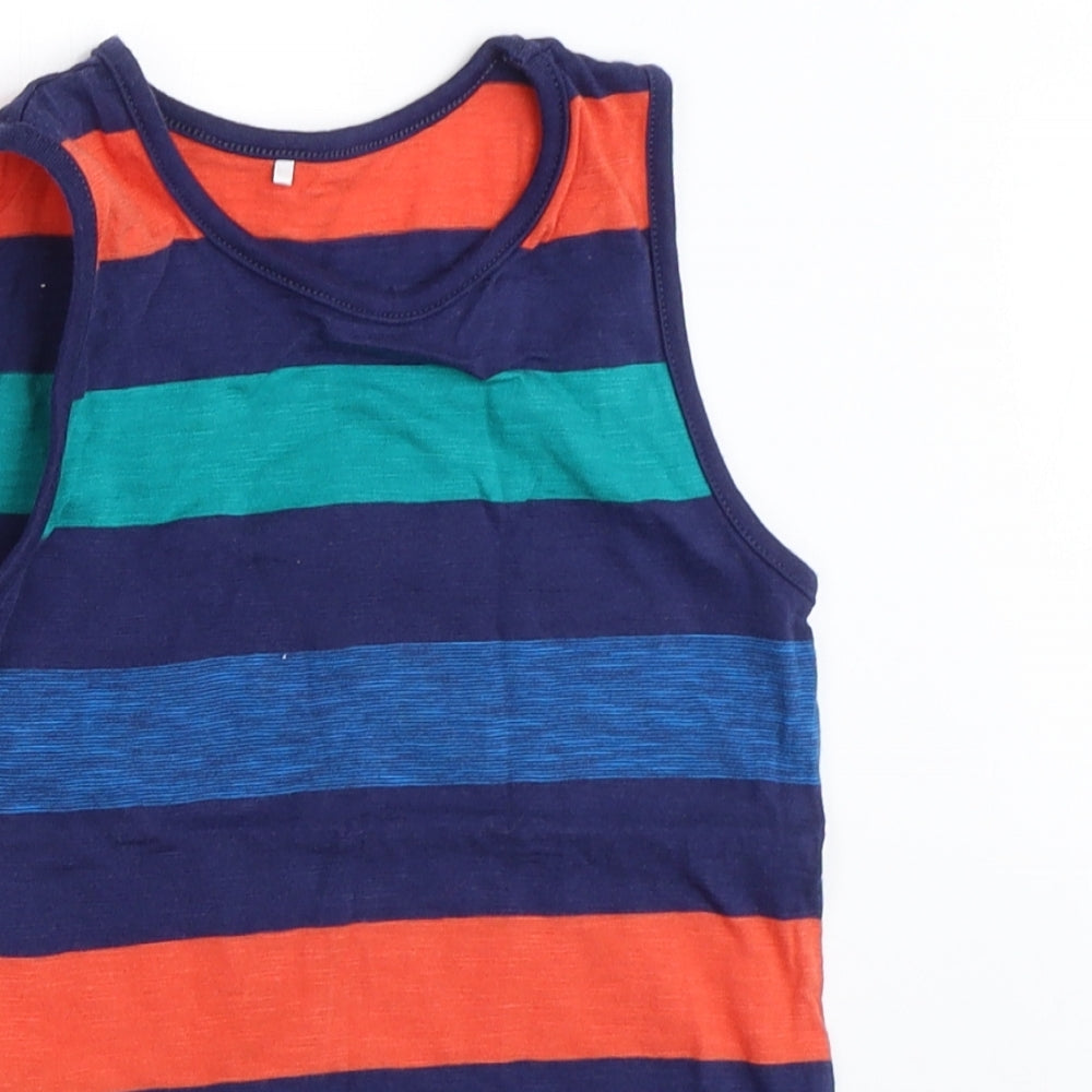 George Boys Blue Striped  Basic Tank Size 4-5 Years