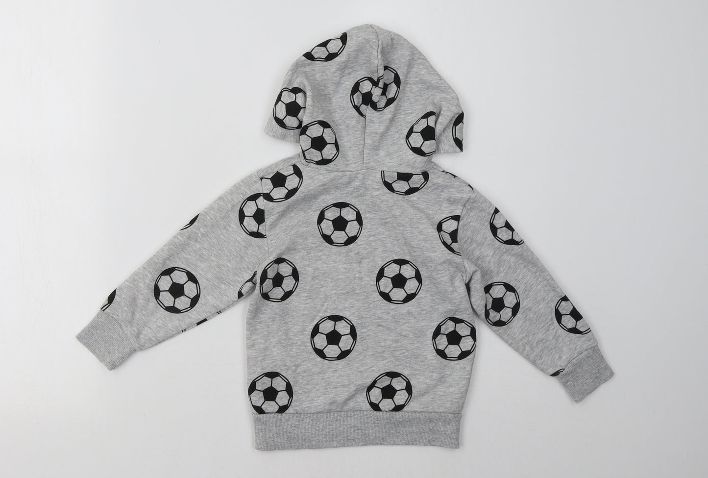 H&M Boys Grey Polka Dot  Pullover Hoodie Size 2 Years