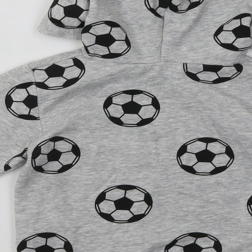 H&M Boys Grey Polka Dot  Pullover Hoodie Size 2 Years