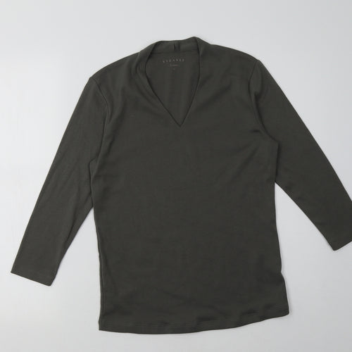 vizaviv Womens Green   Pullover Sweatshirt Size 10