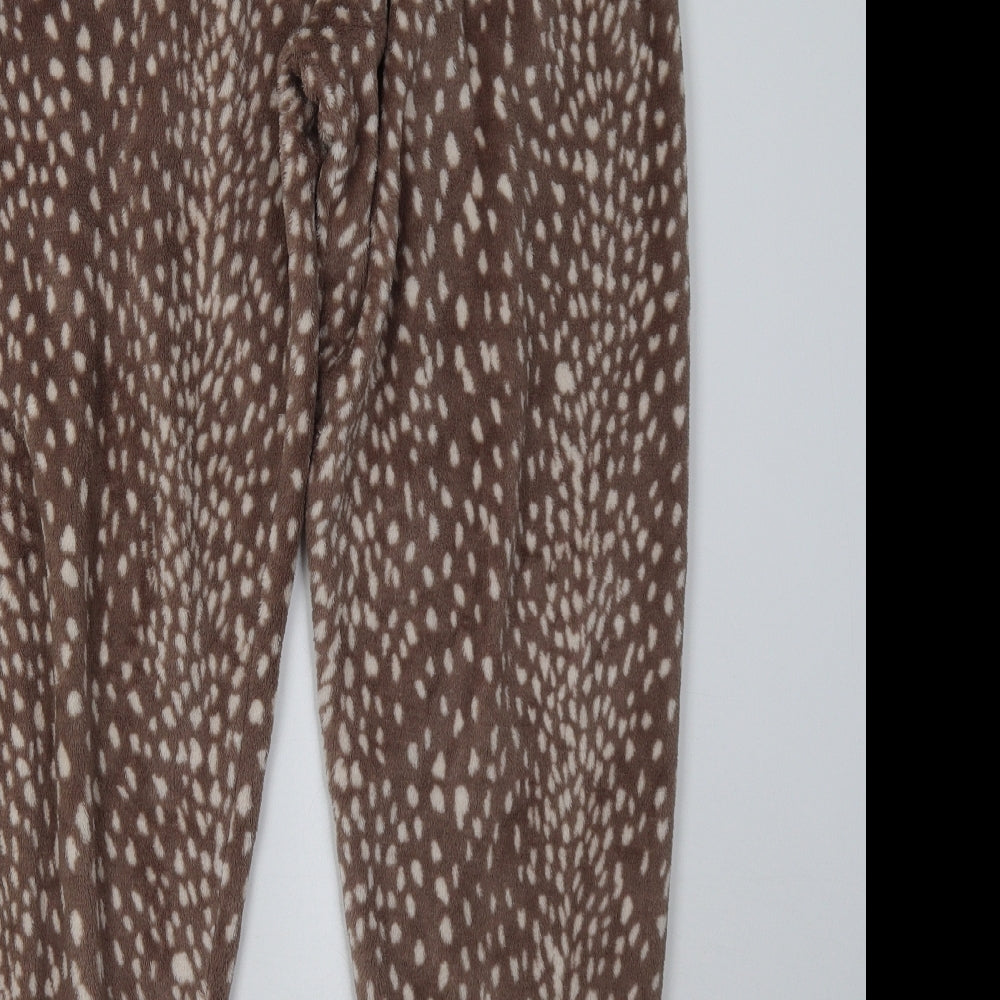 Primark Womens Brown Polka Dot   Pyjama Set Size 14  - christmas