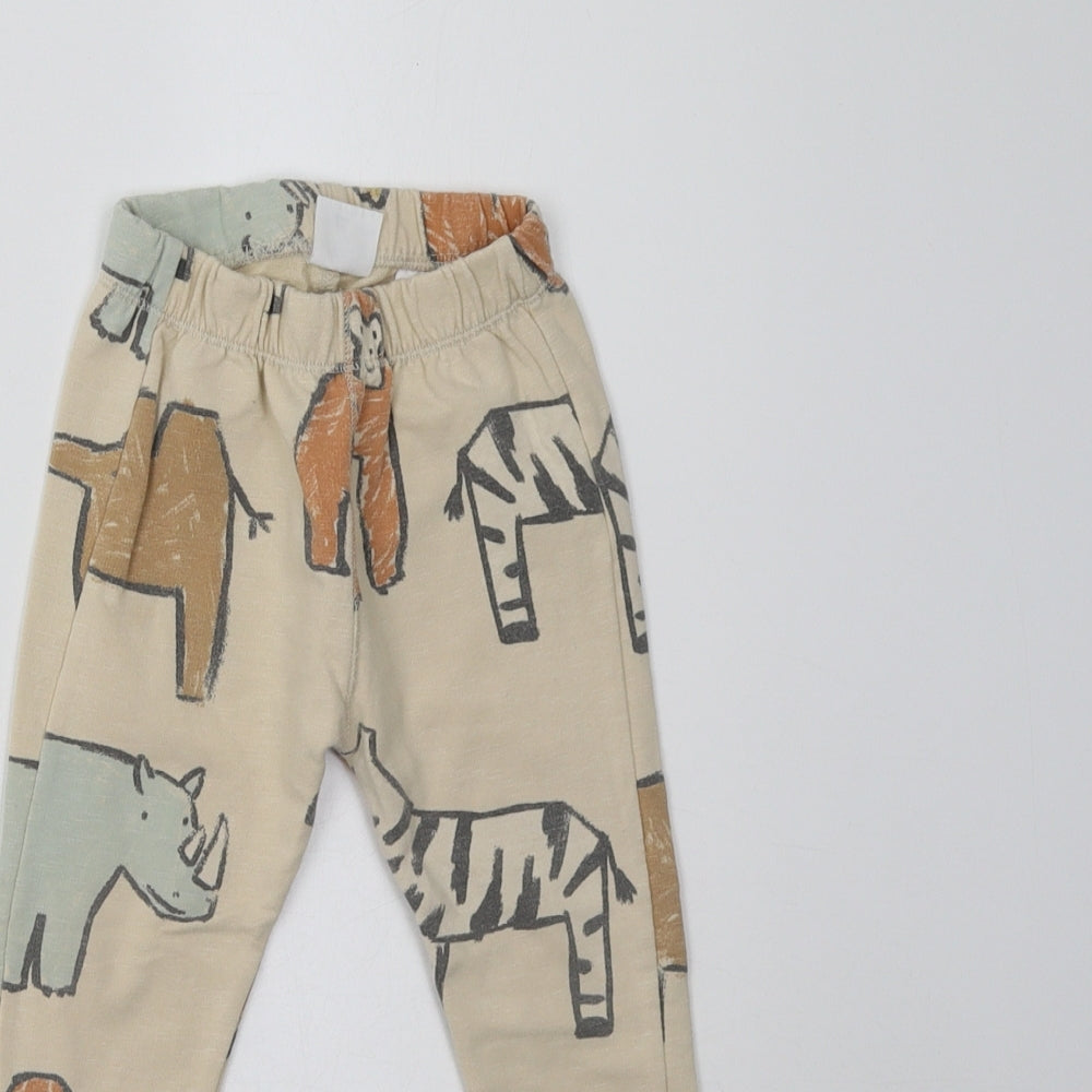Zara Girls Beige   Sweatpants Trousers Size 3-4 Years