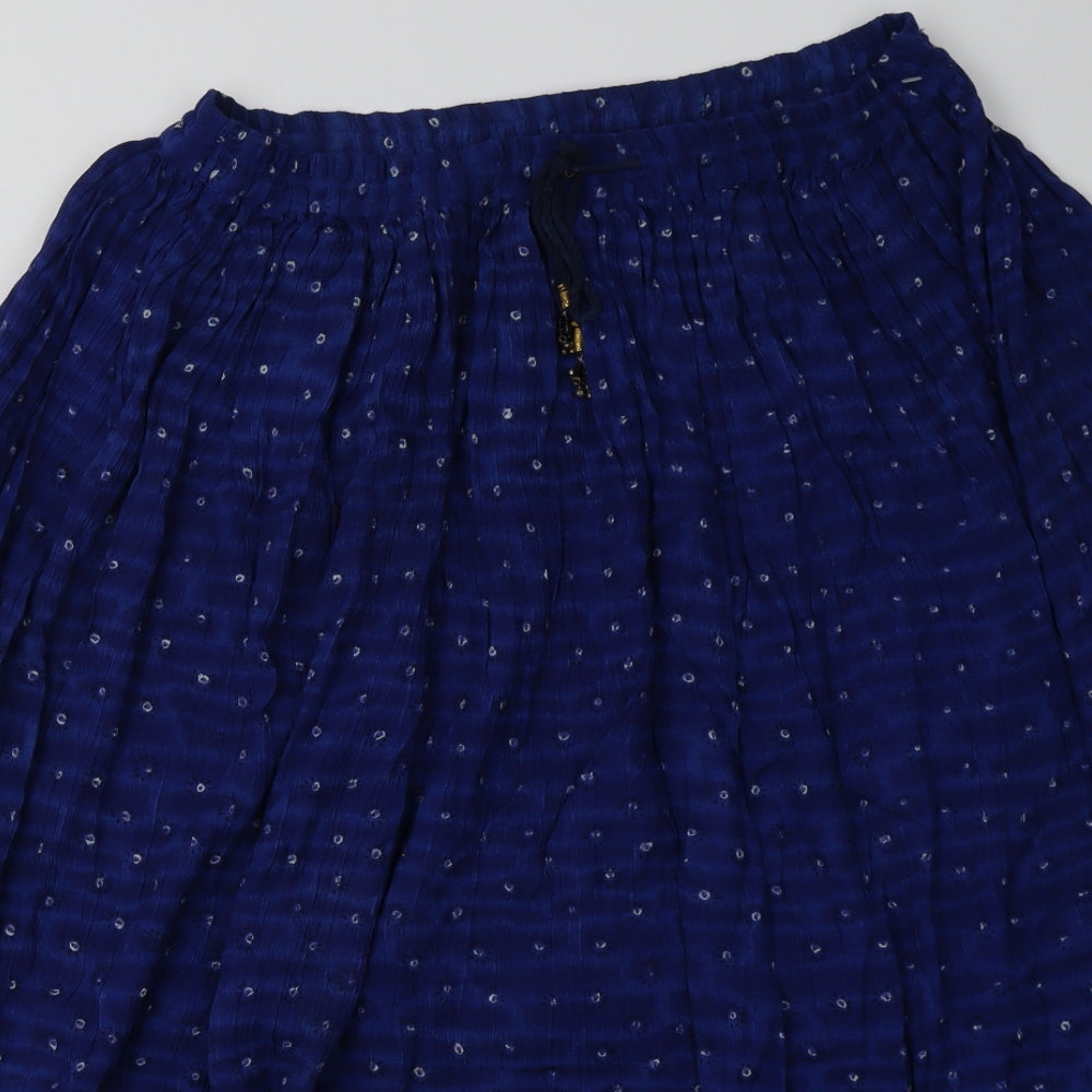 design essentials Womens Blue Geometric  A-Line Skirt One Size
