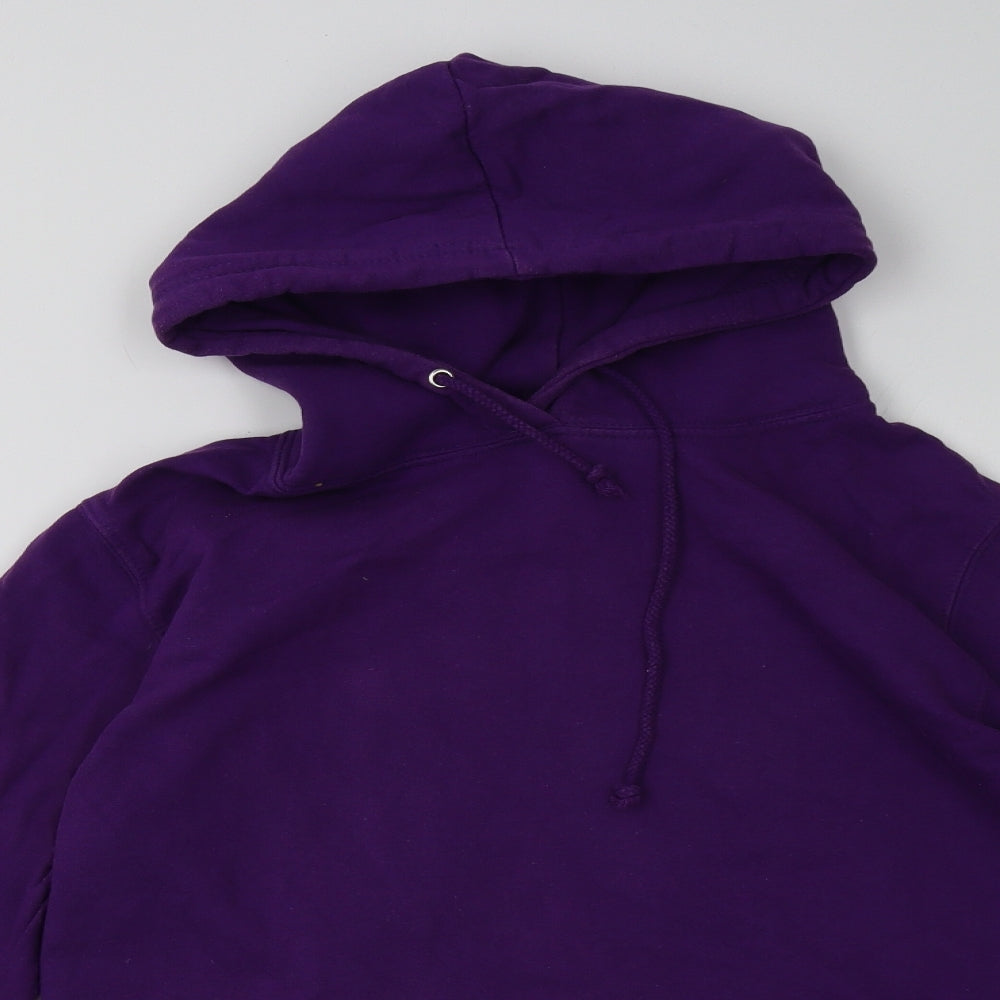 Just Hoods Womens Purple   Pullover Hoodie Size M