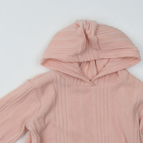 Matalan Girls Pink   Pullover Hoodie Size 7 Years