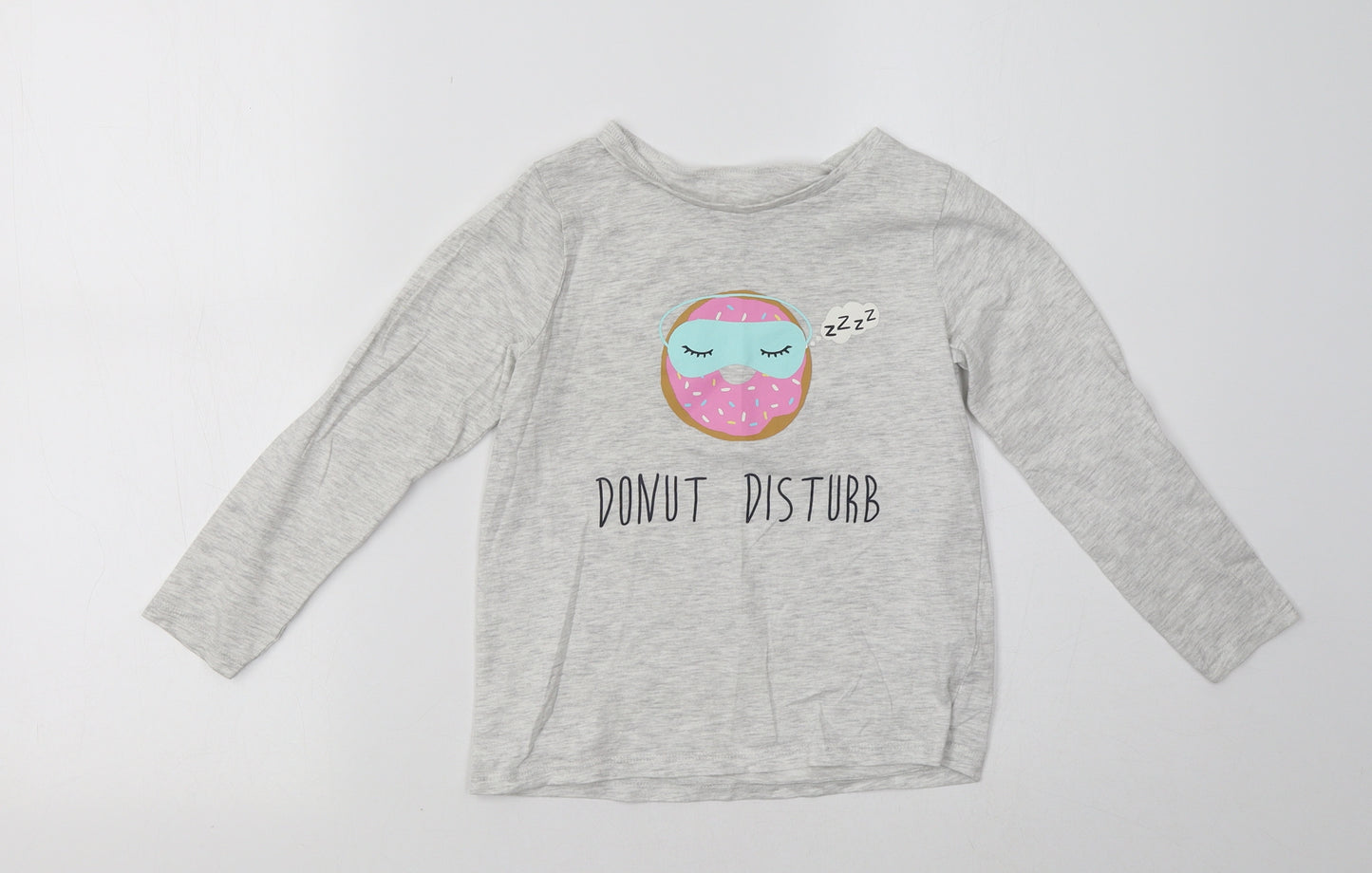 George Girls Grey    Pyjama Top Size 6-7 Years
