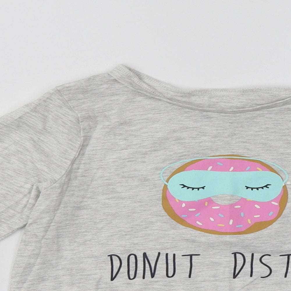 George Girls Grey    Pyjama Top Size 6-7 Years