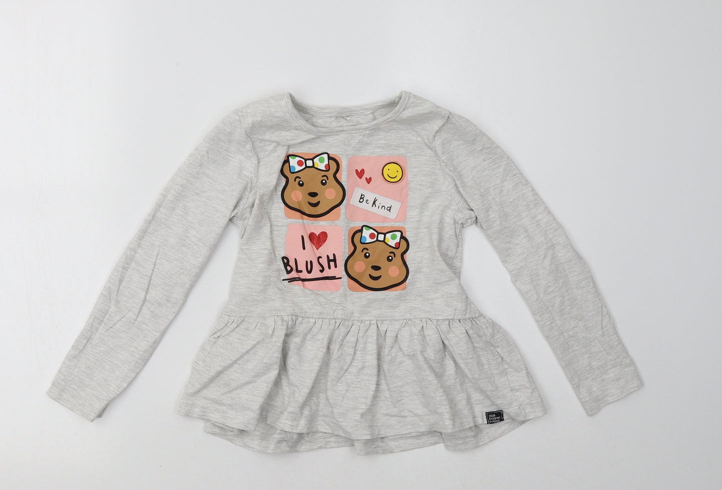 George Girls Grey   Pullover Sweatshirt Size 6-7 Years  - Children in Need