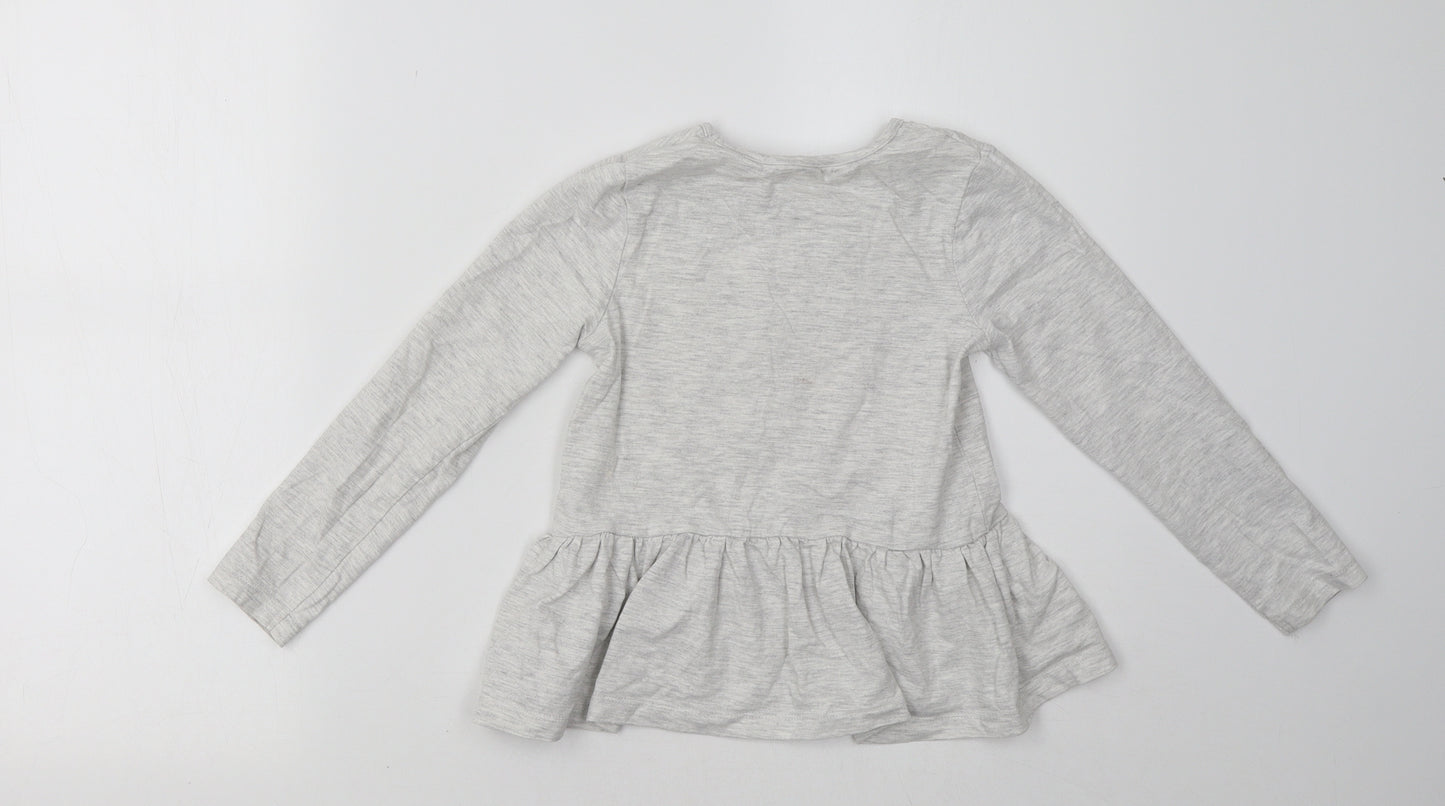George Girls Grey   Pullover Sweatshirt Size 6-7 Years  - Children in Need