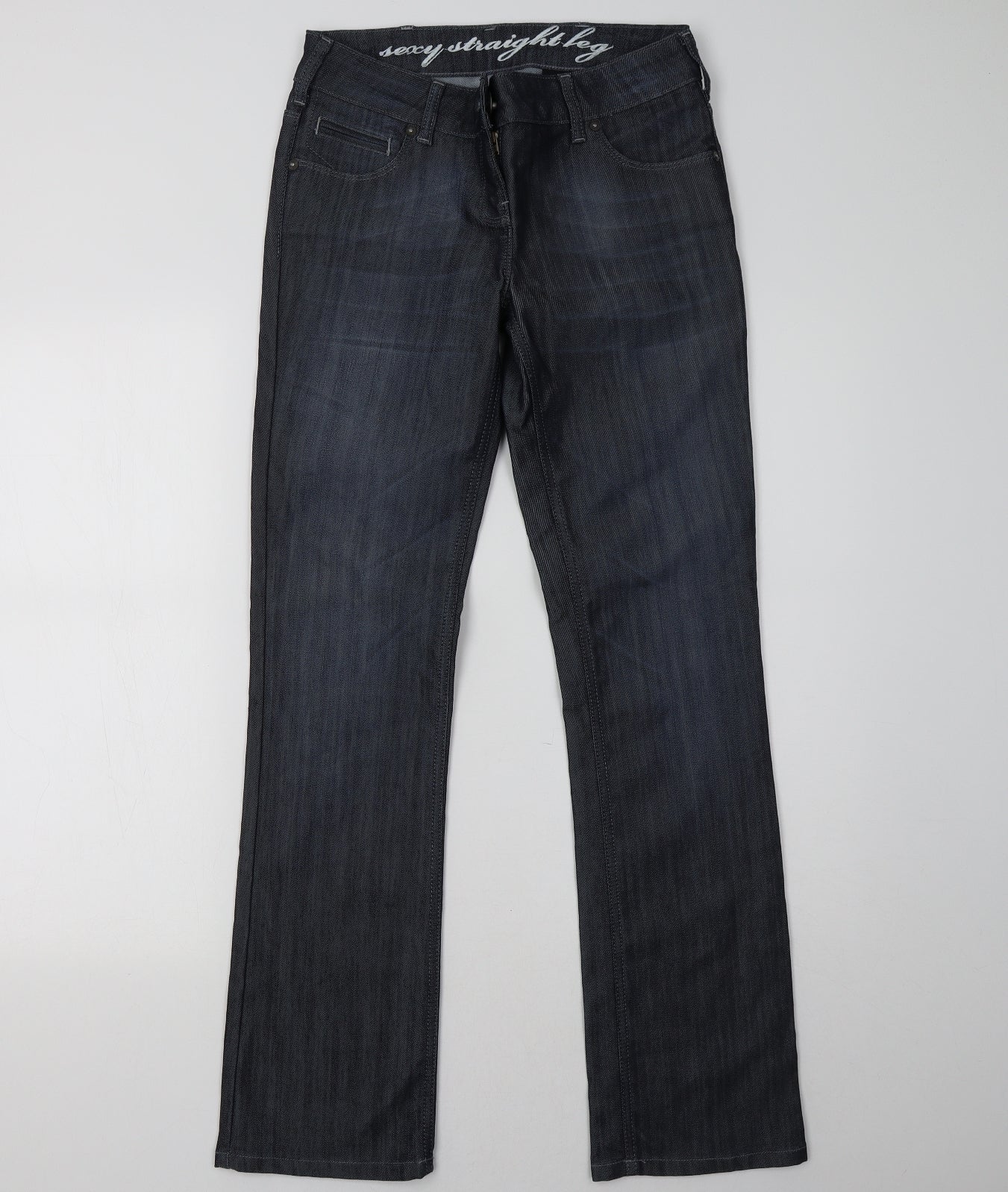 NEXT Womens Blue  Denim Straight Jeans Size 8 L32 in