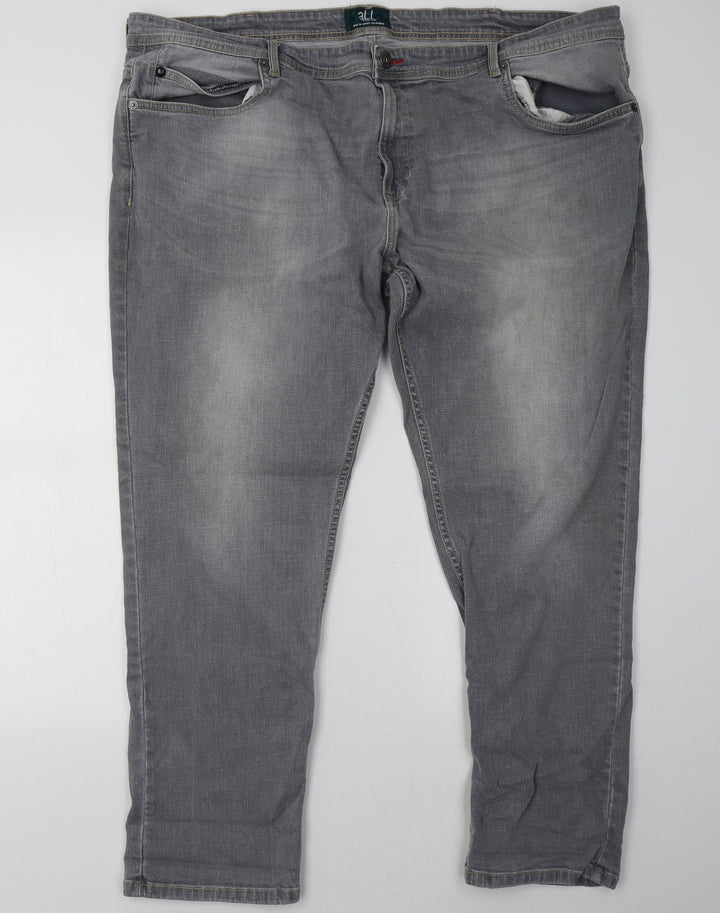 all jeans Womens Grey Denim Straight Jeans Size 46 L32 in