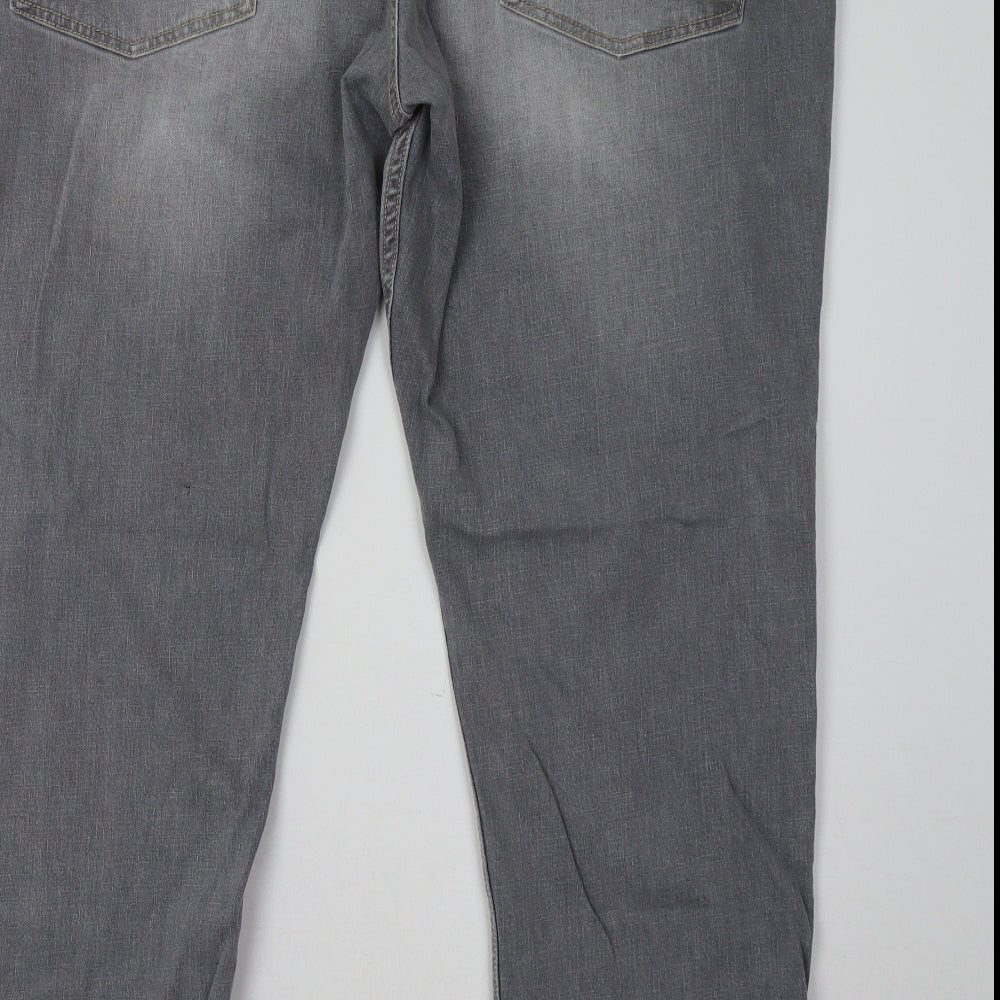 all jeans Womens Grey  Denim Straight Jeans Size 46 L32 in