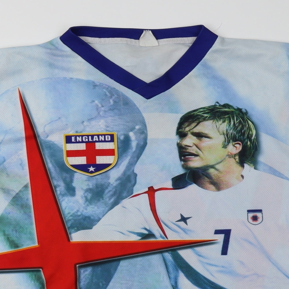 Preworn Mens Multicoloured    T-Shirt Size XL  - England