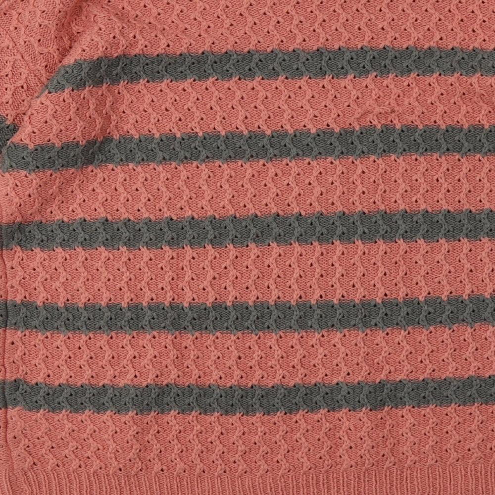 NEXT Womens Pink Striped  Pullover Sweatshirt Size 8