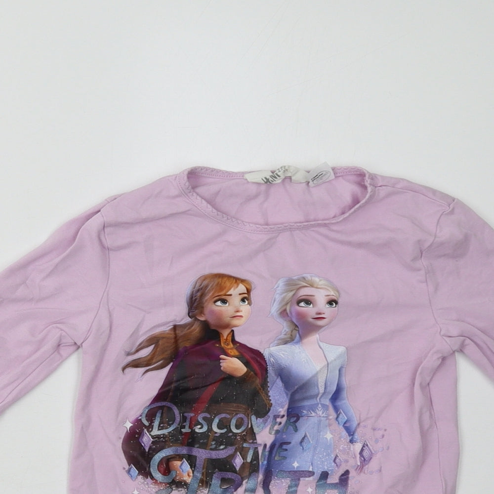 H&M Girls Purple   Pullover Sweatshirt Size 6 Years  - Frozen