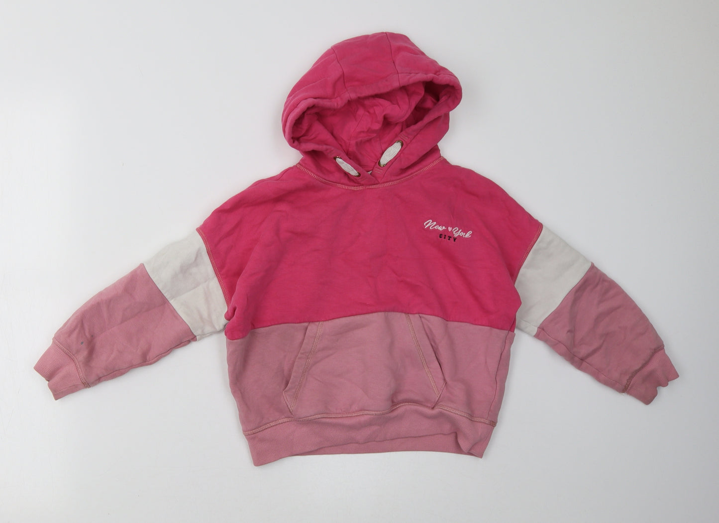 Marks and Spencer Girls Pink   Pullover Hoodie Size 7-8 Years