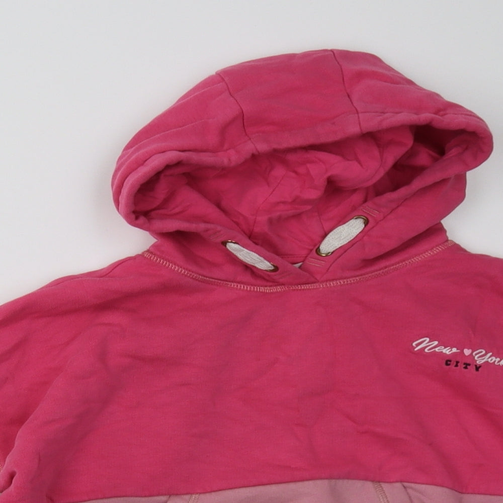 Marks and Spencer Girls Pink   Pullover Hoodie Size 7-8 Years