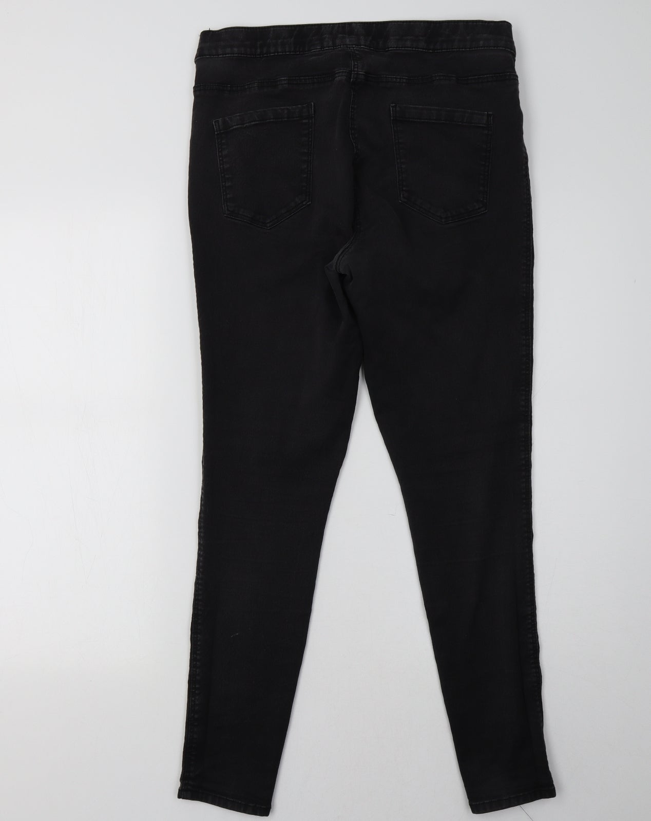Nutmeg Womens Black  Denim Jegging Trousers Size 16 L30 in