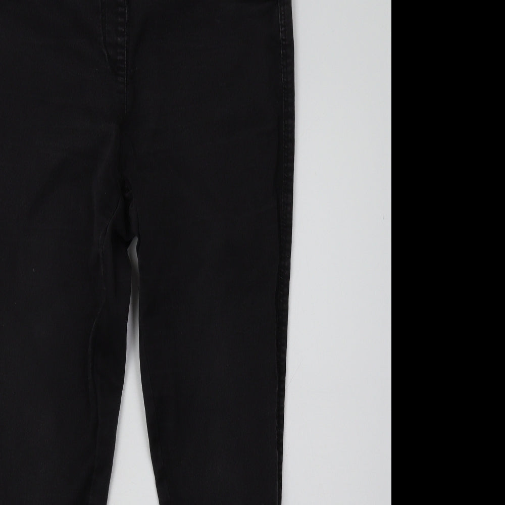 Nutmeg Womens Black  Denim Jegging Trousers Size 16 L30 in