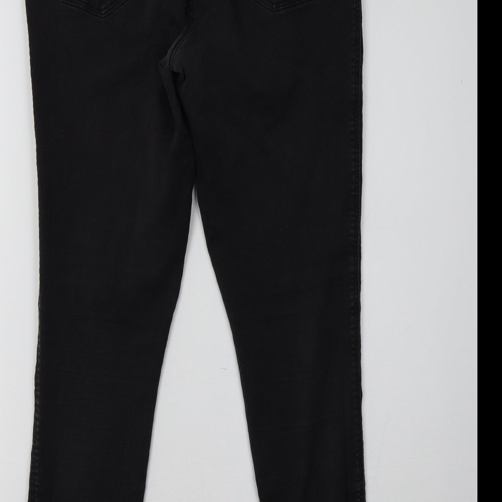 Nutmeg Womens Black  Denim Jegging Trousers Size 16 L30 in