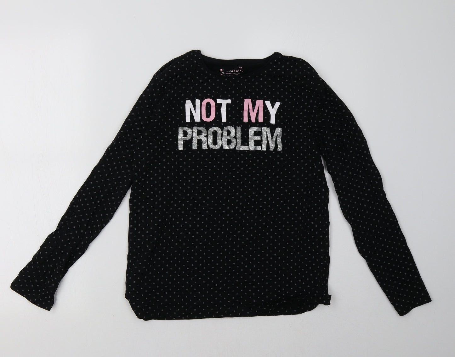 Primark Girls Black    Pyjama Top Size 14-15 Years
