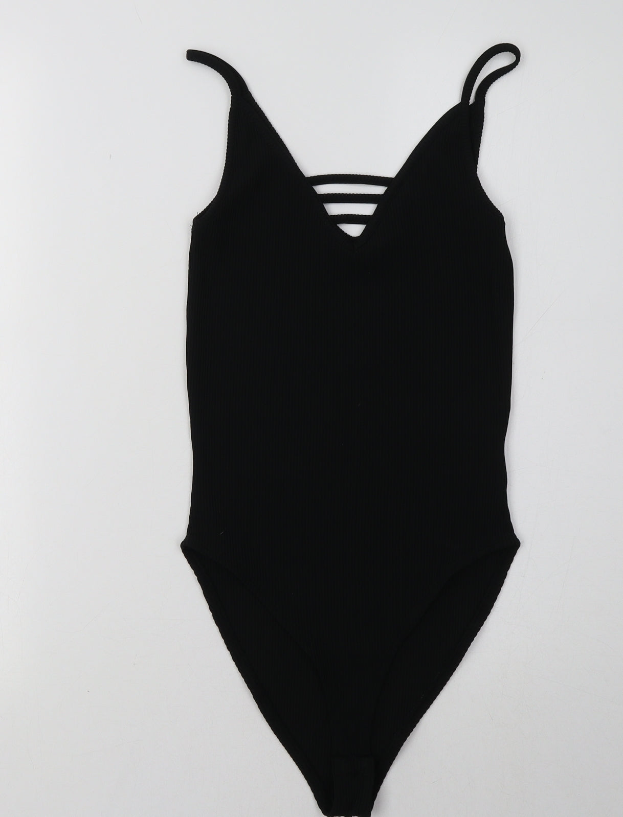 New Look Womens Black   Bodysuit One-Piece Size 8