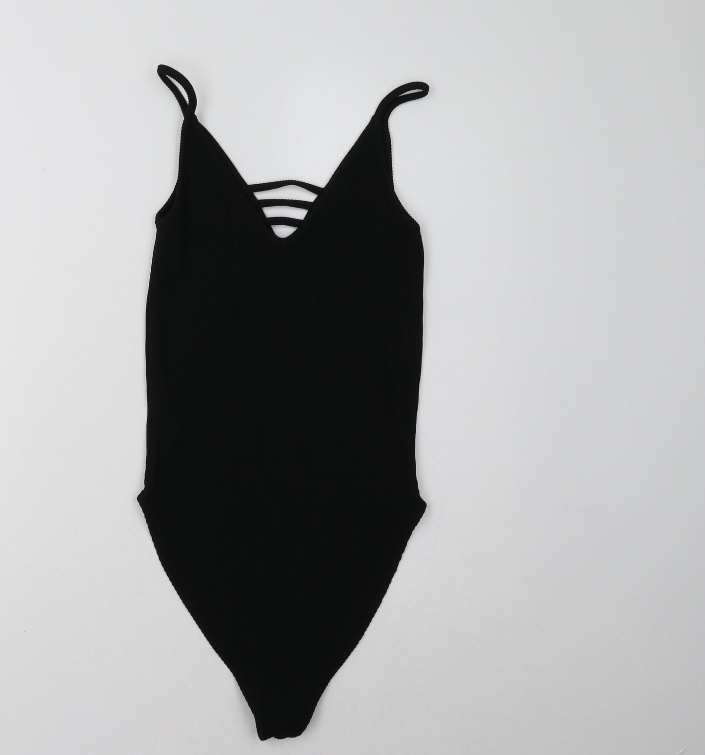 New Look Womens Black   Bodysuit One-Piece Size 8