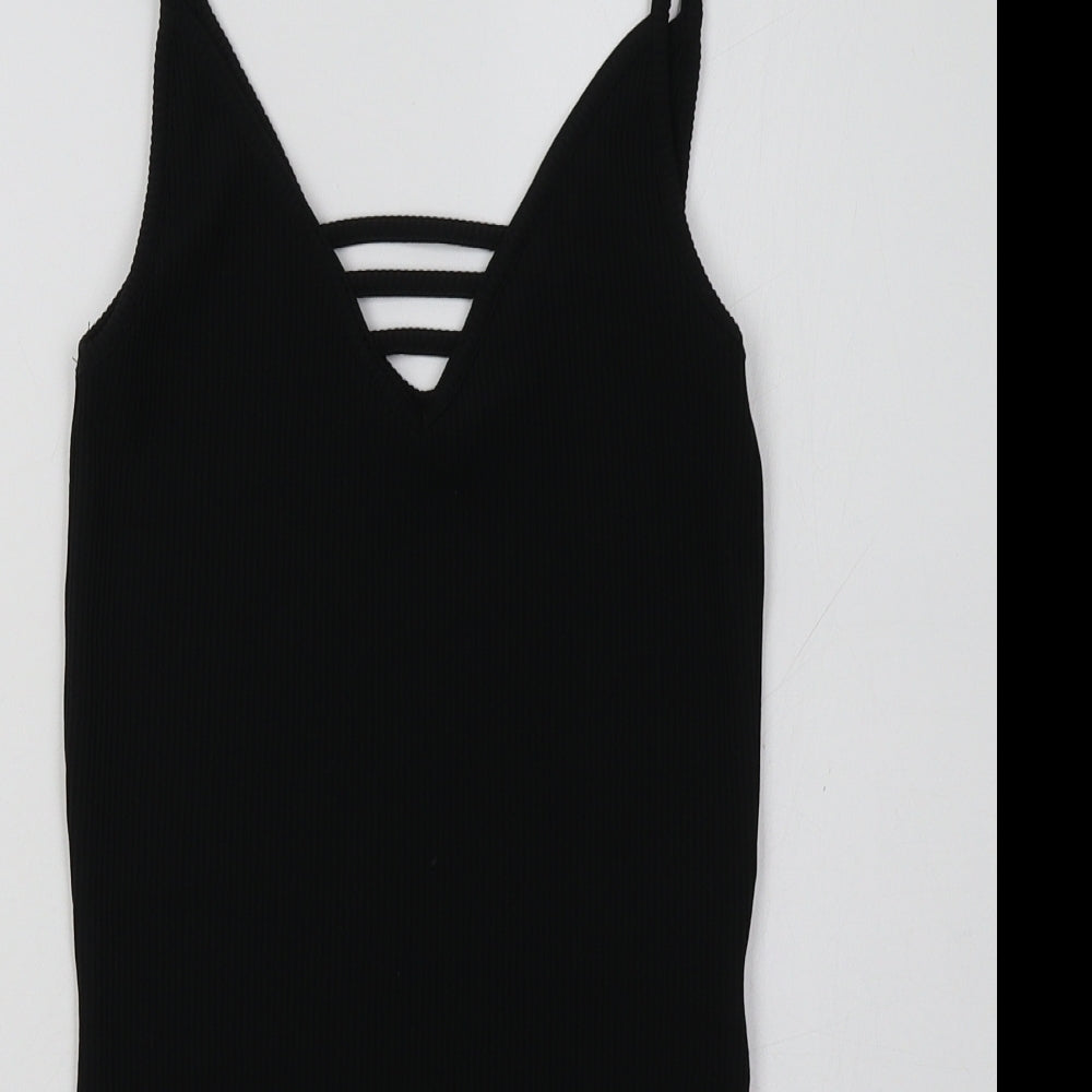 New Look Womens Black   Bodysuit One-Piece Size 8