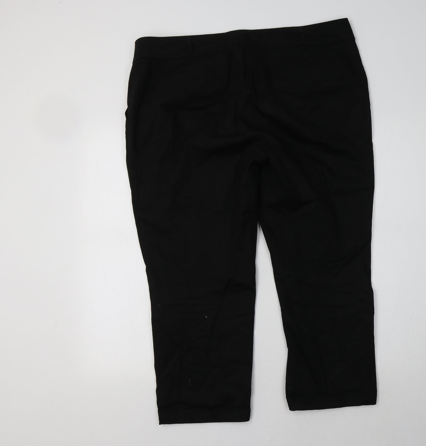 Wallis Womens Black   Cropped Trousers Size 18 L26 in
