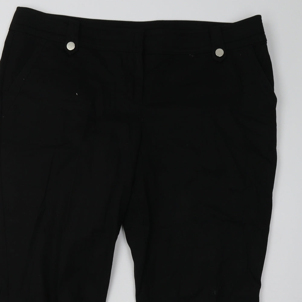 Wallis Womens Black   Cropped Trousers Size 18 L26 in