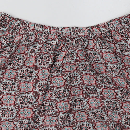Select Womens Pink Geometric  Basic Blouse Size 6