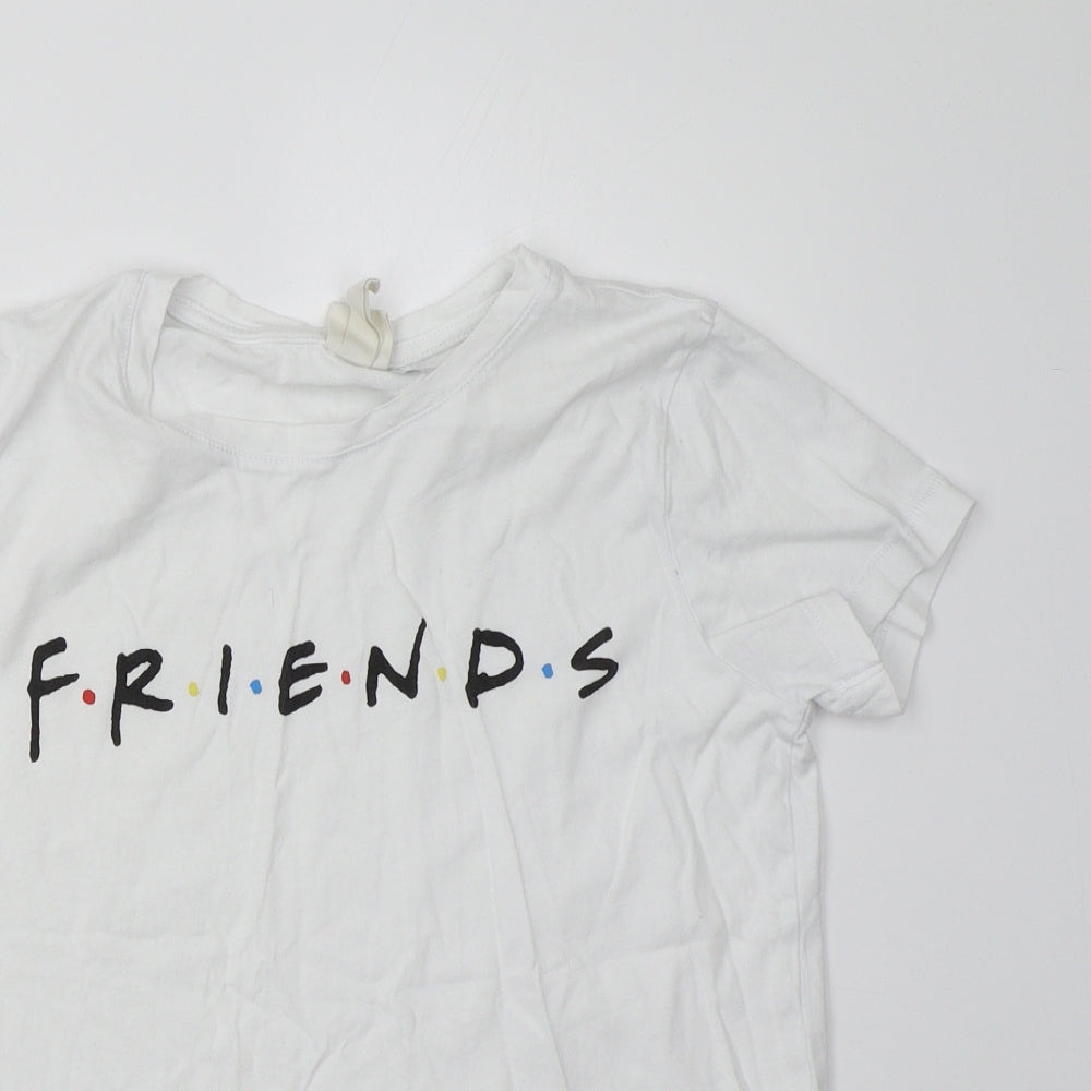 H&M Womens White   Basic T-Shirt Size S  - Friends