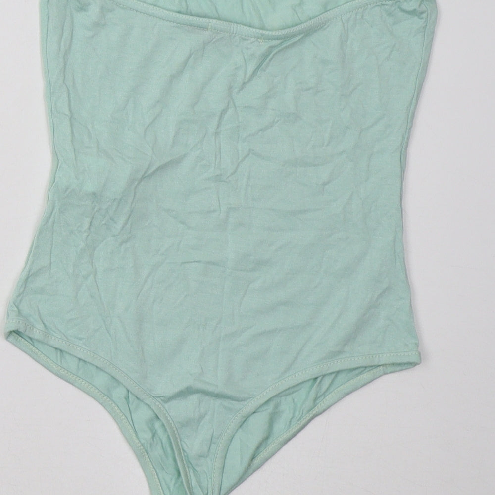 I SAW IT FIRST Womens Green   Bodysuit One-Piece Size 8