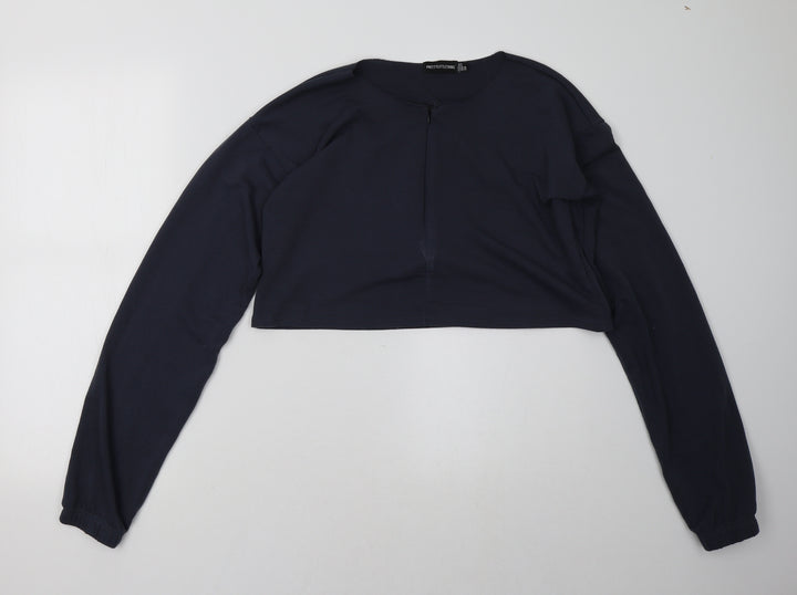 PRETTYLITTLETHING Womens Blue Pullover Sweatshirt Size 8