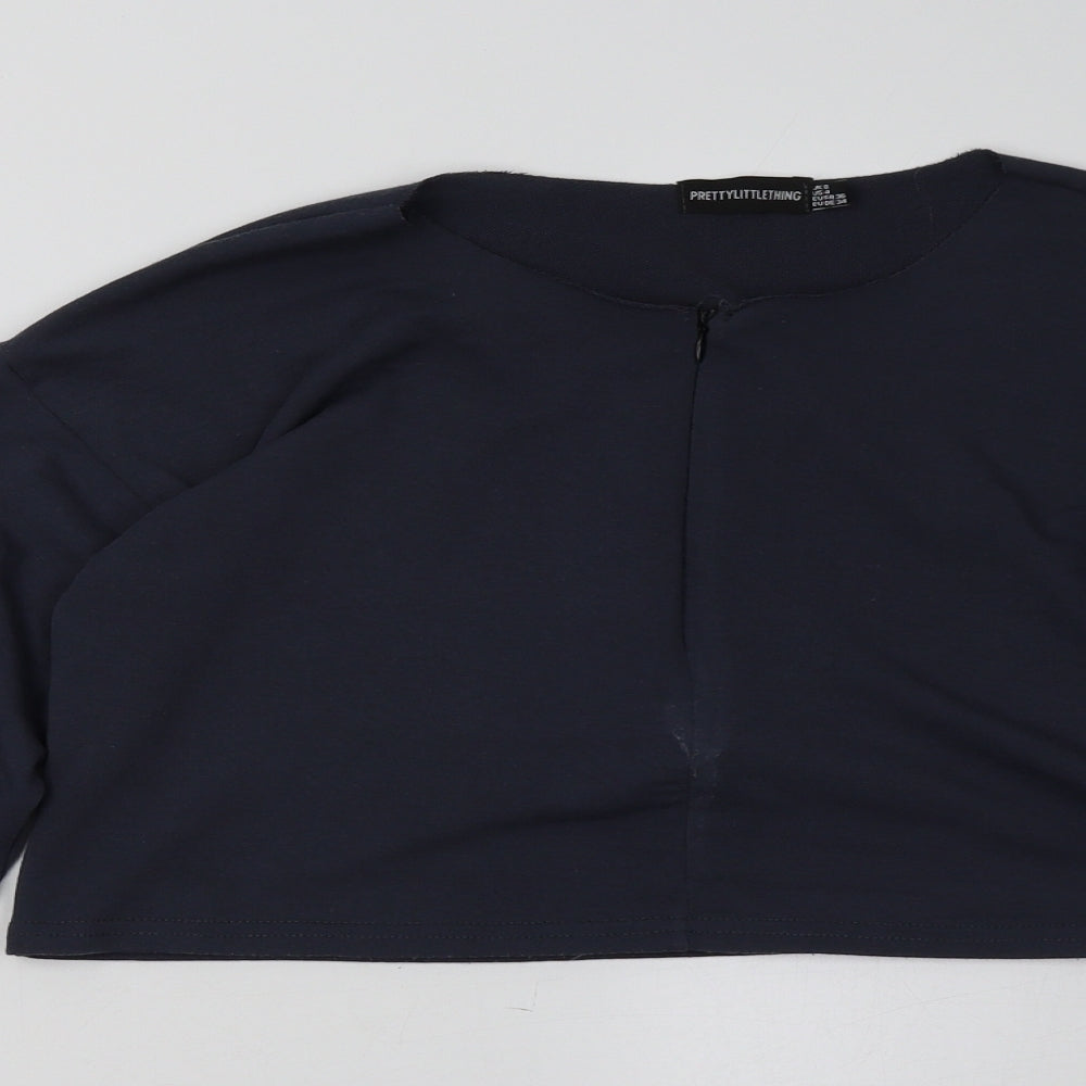 PRETTYLITTLETHING Womens Blue   Pullover Sweatshirt Size 8