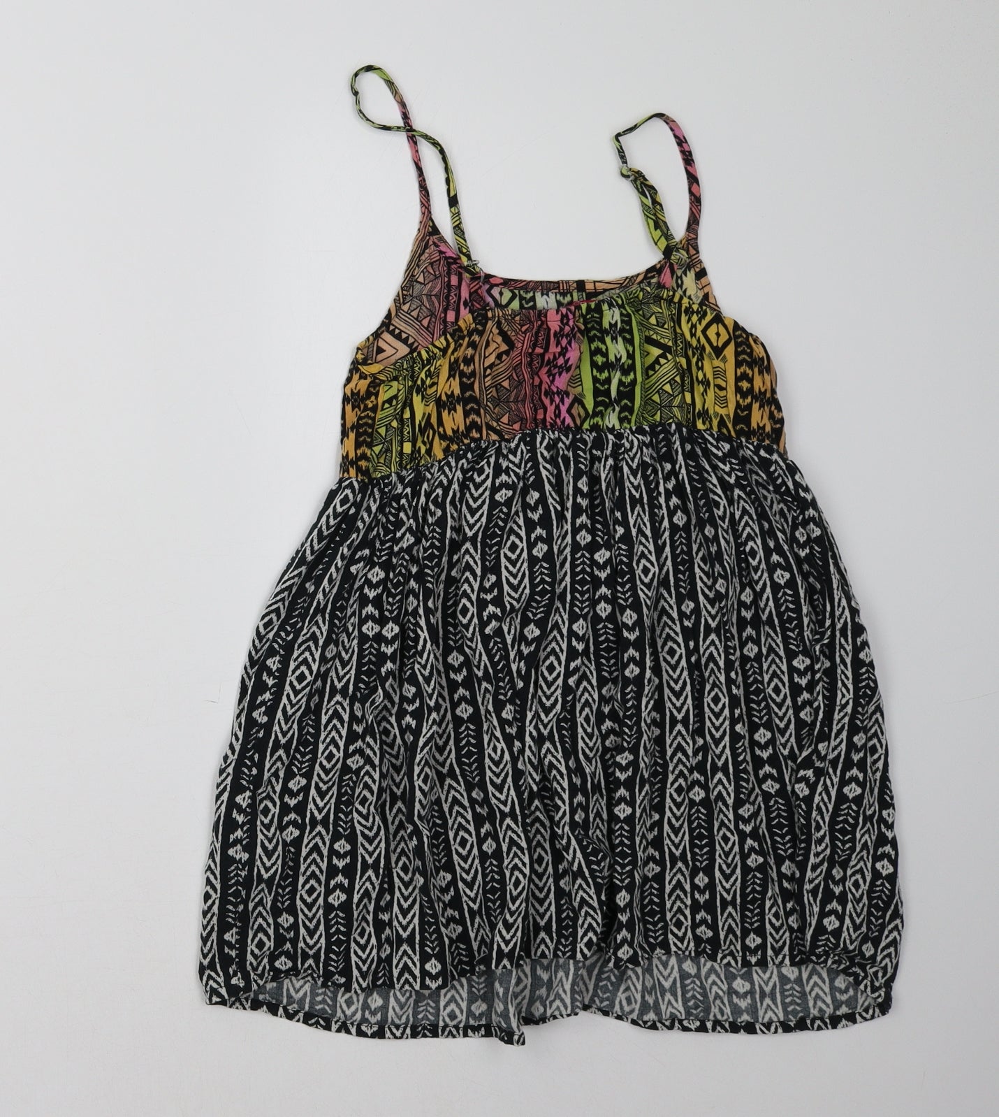 Primark Girls Grey Geometric  A-Line  Size 9-10 Years