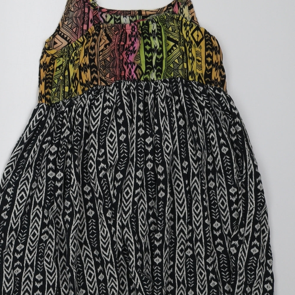 Primark Girls Grey Geometric  A-Line  Size 9-10 Years