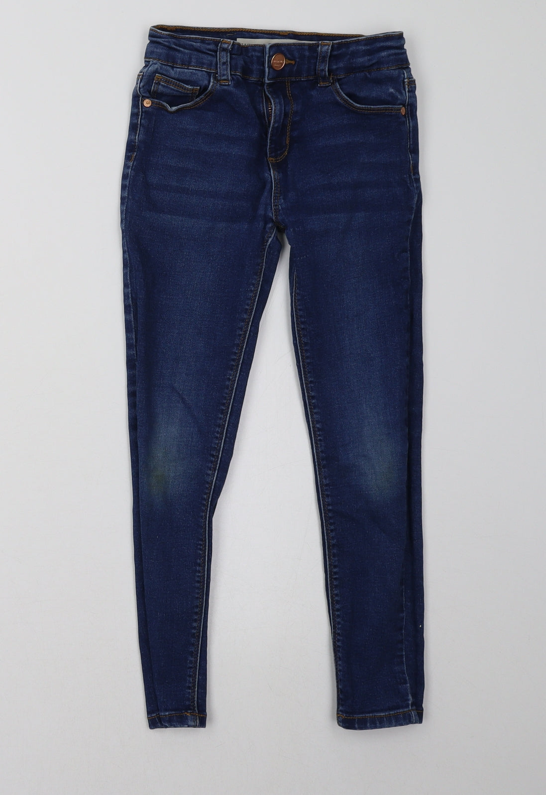 Primark Girls Blue  Denim Skinny Jeans Size 7-8 Years