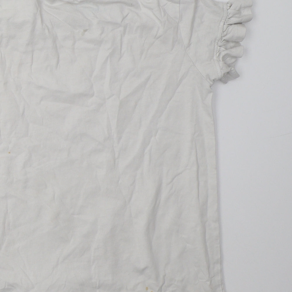 NEXT Girls White   Basic T-Shirt Size 9 Years