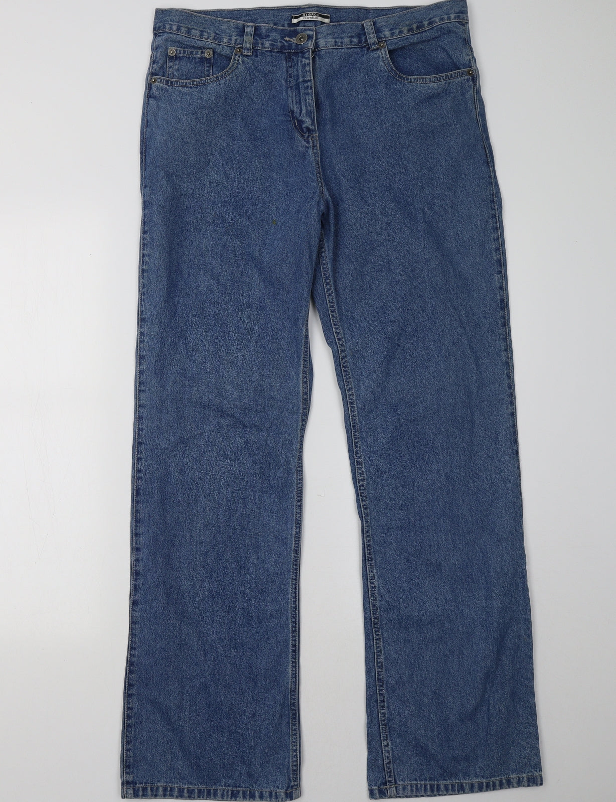 George Womens Blue  Denim Straight Jeans Size 14 L34 in