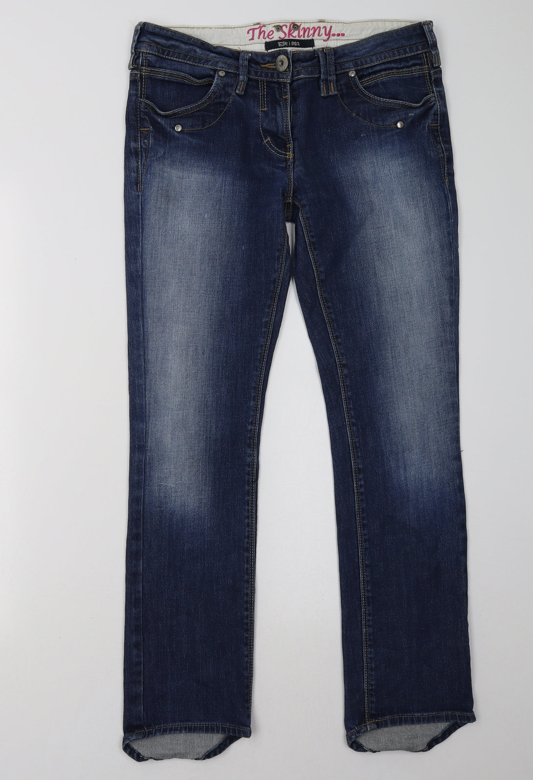 NEXT Womens Blue  Denim Straight Jeans Size 10 L29 in