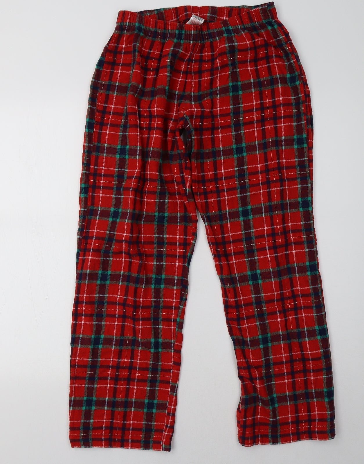 F&F Womens Red Check   Pyjama Pants Size 10