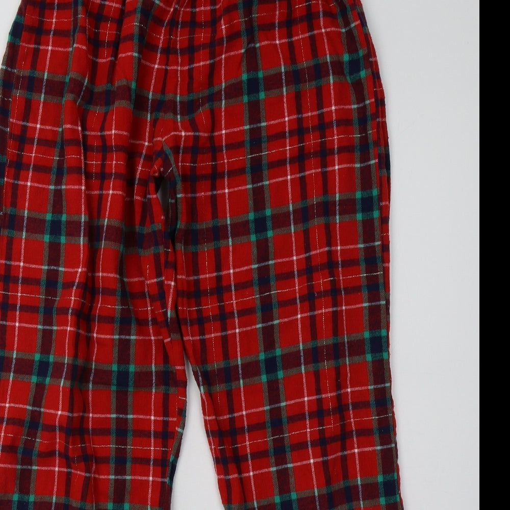 F&F Womens Red Check   Pyjama Pants Size 10