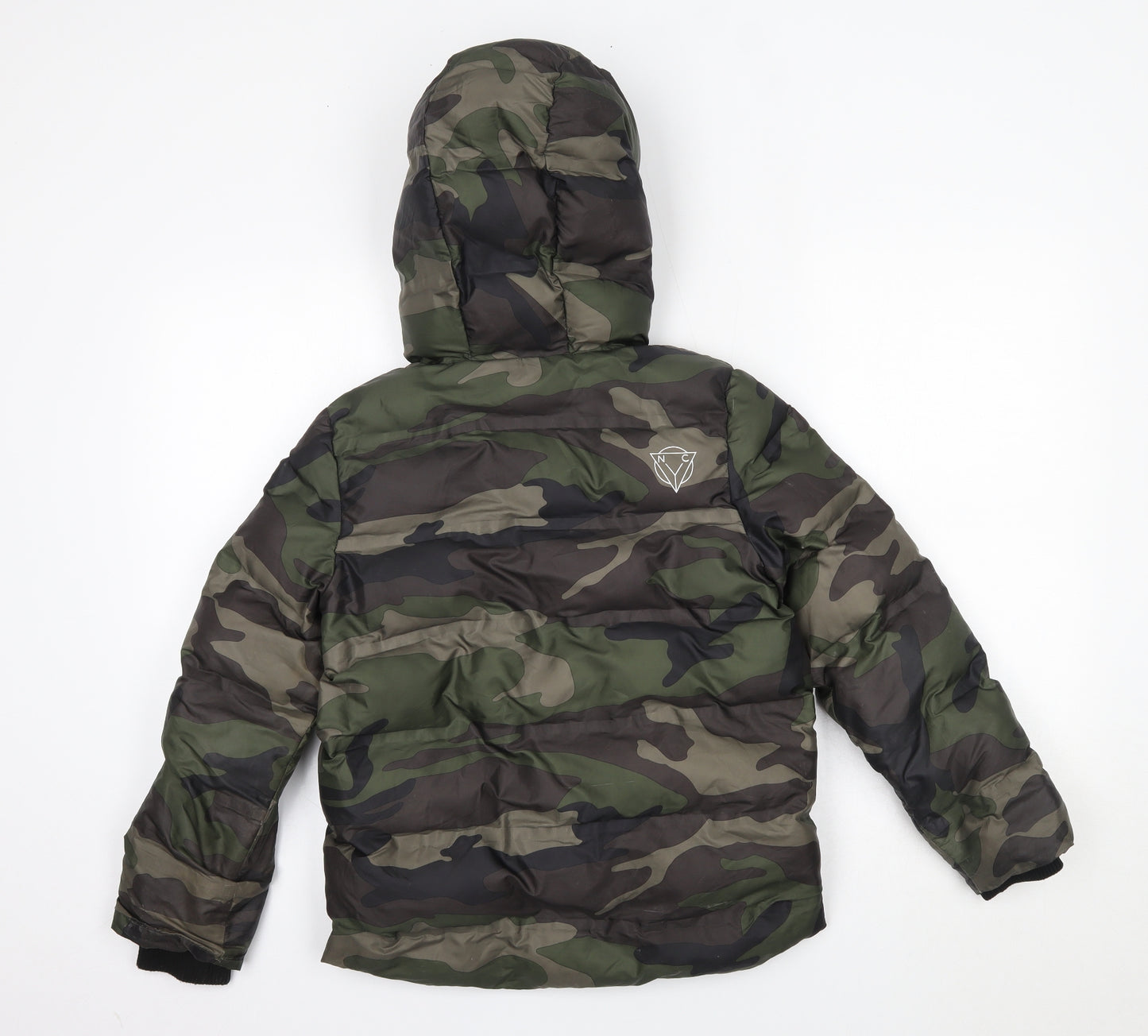 nexy Boys Green Camouflage  Overcoat Coat Size 9 Years