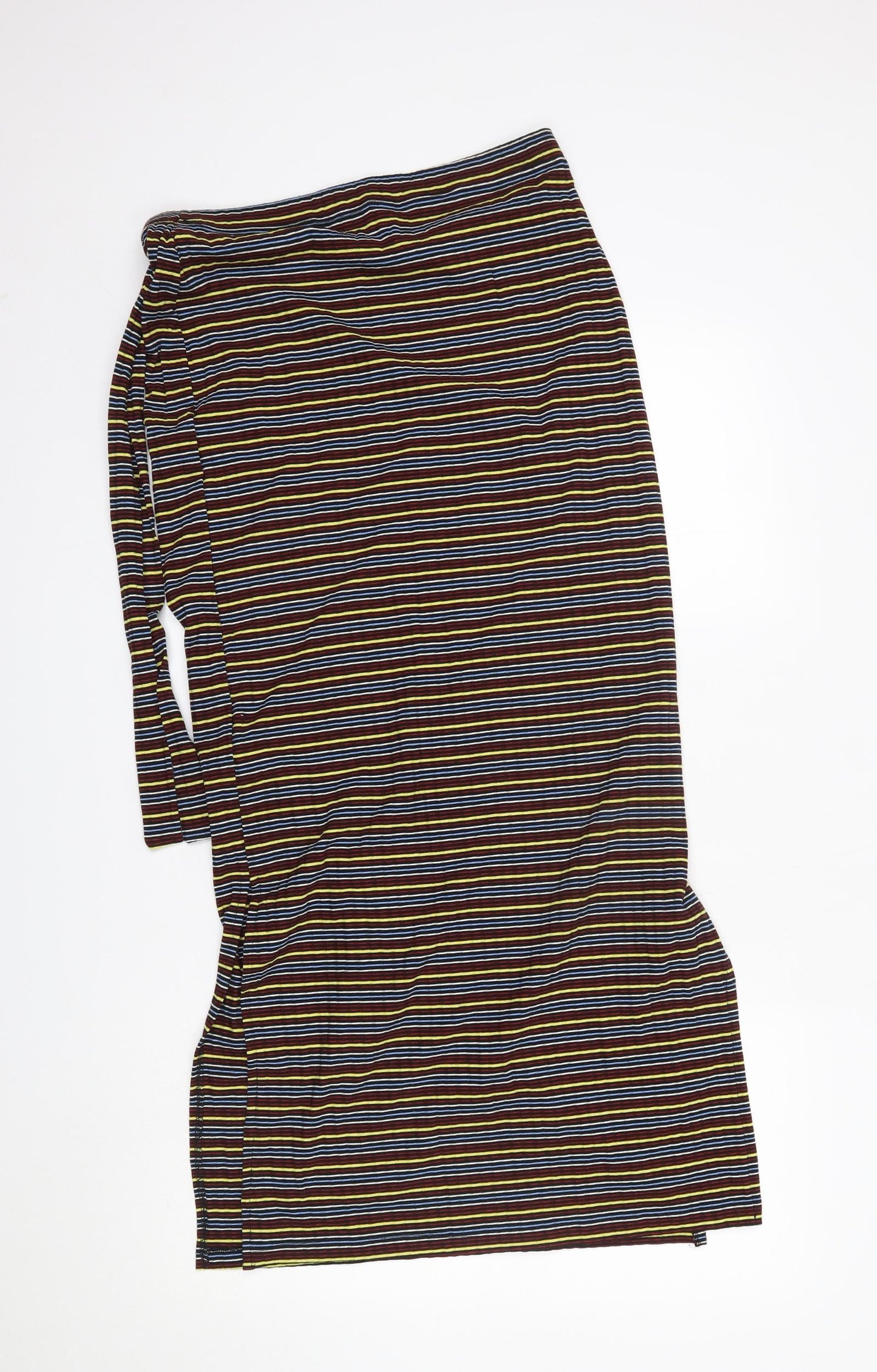 Papaya Womens Multicoloured Striped  Maxi Skirt Size 12